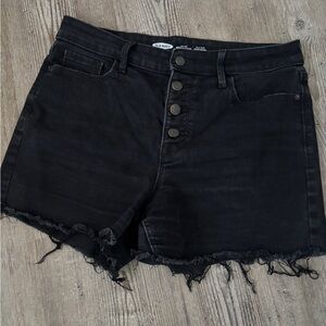 Old navy Button fly shorts size 10 black